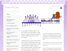 Tablet Screenshot of pantrypetcare.com